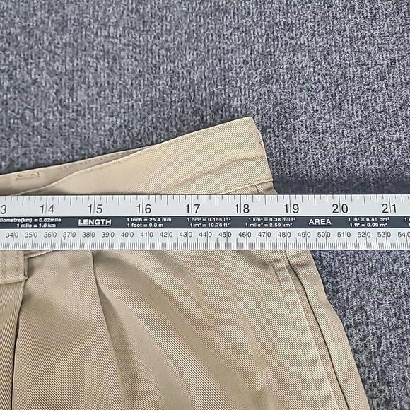 Vintage LL Bean Flannel Lined Pants Mens 40x34 Natural Fit Khaki 162388 - Picture 3 of 9